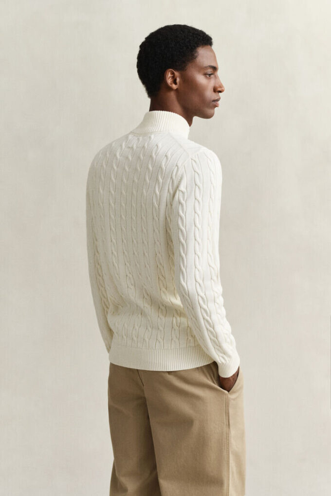Cotton Cable Knit Half-Zip Sweater Cotton Cable Knit Half-Zip Sweater