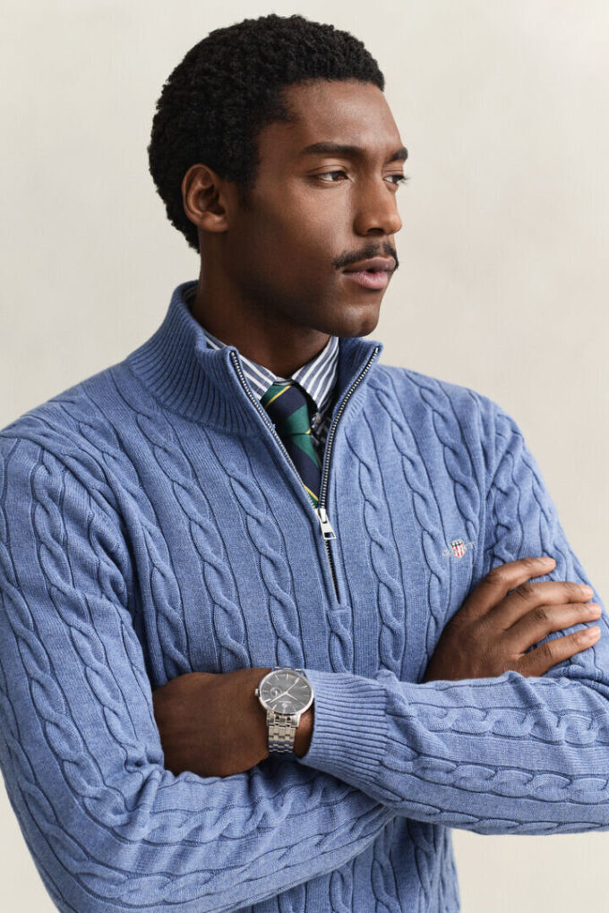 Cotton Cable Knit Half-Zip Sweater Cotton Cable Knit Half-Zip Sweater