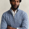 Cotton Cable Knit Half-Zip Sweater Cotton Cable Knit Half-Zip Sweater