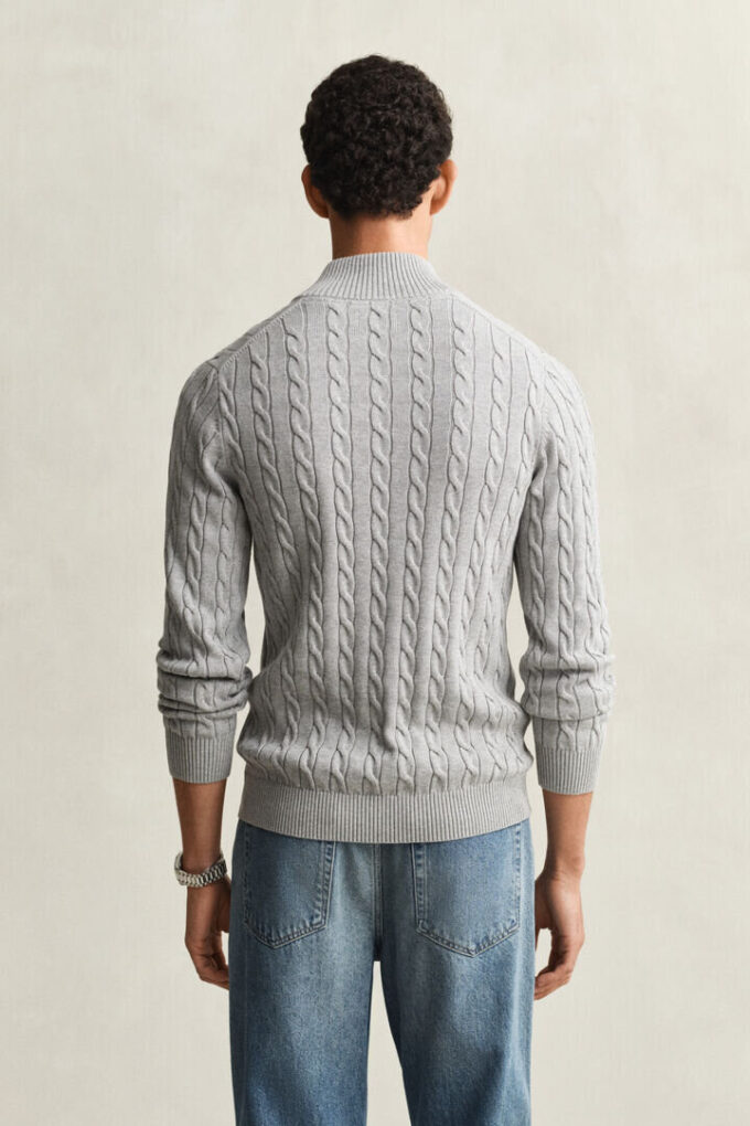 Cotton Cable Knit Half-Zip Sweater Cotton Cable Knit Half-Zip Sweater