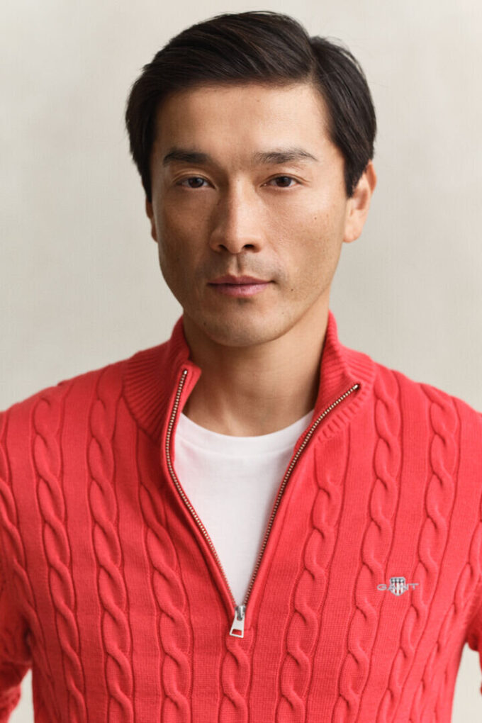Cotton Cable Knit Half-Zip Sweater Cotton Cable Knit Half-Zip Sweater