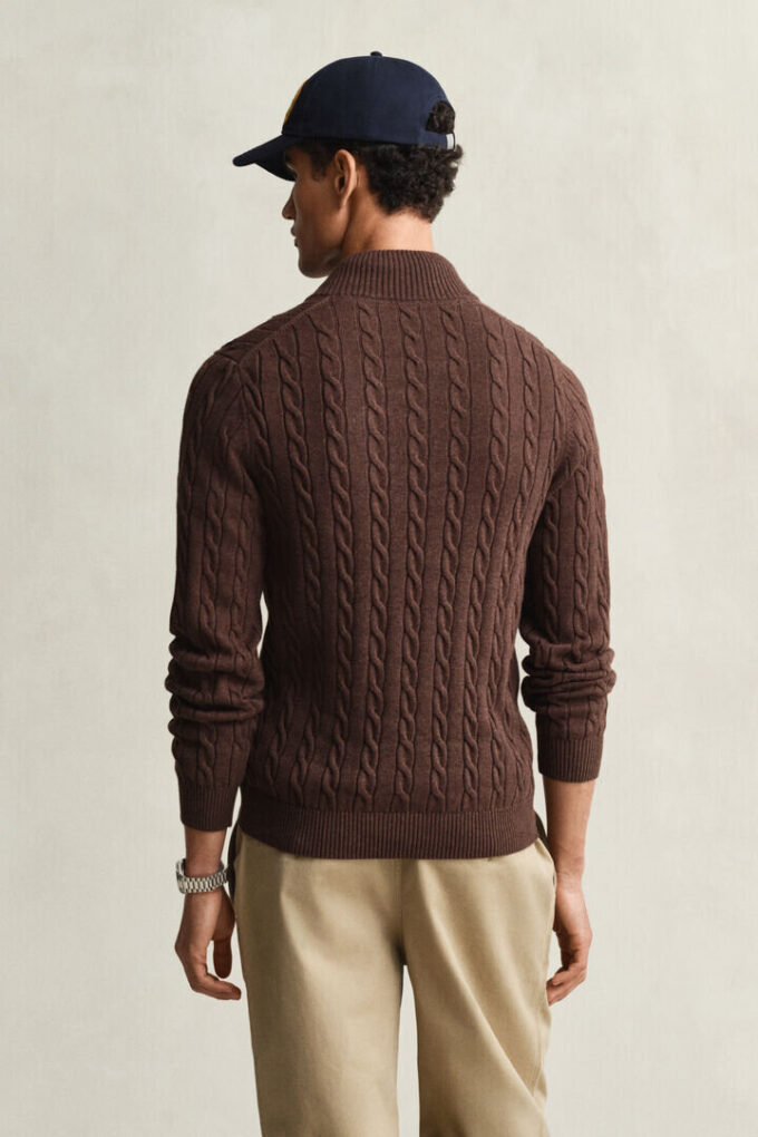 Cotton Cable Knit Half-Zip Sweater Cotton Cable Knit Half-Zip Sweater