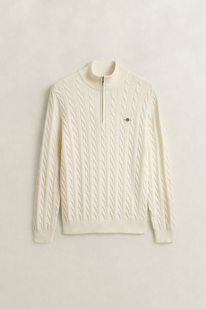 Cotton Cable Knit Half-Zip Sweater Cotton Cable Knit Half-Zip Sweater