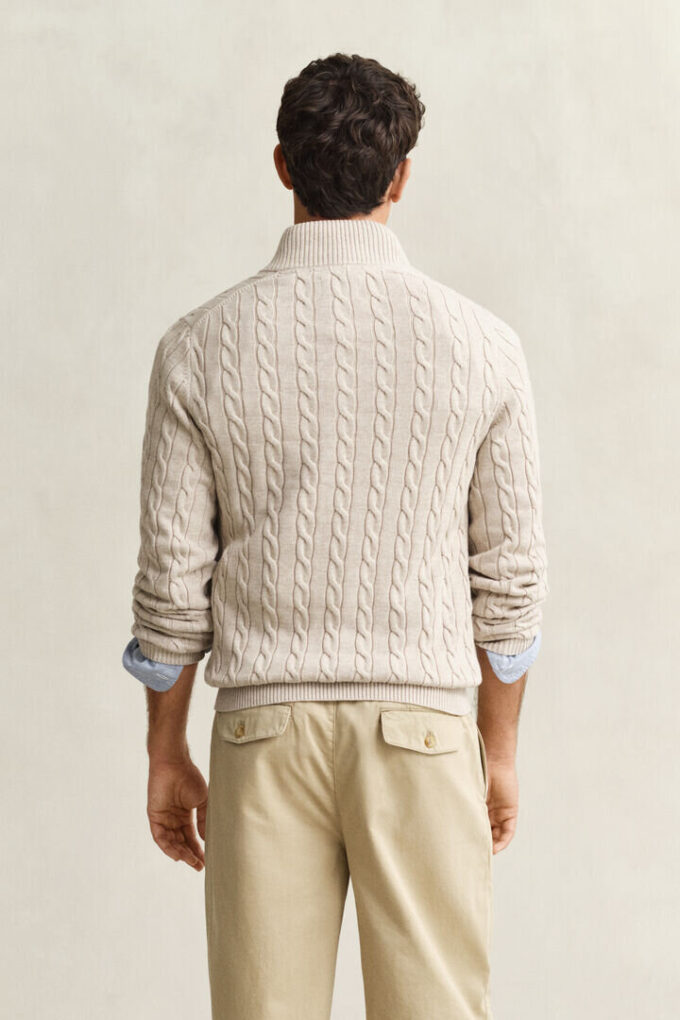 Cotton Cable Knit Half-Zip Sweater Cotton Cable Knit Half-Zip Sweater