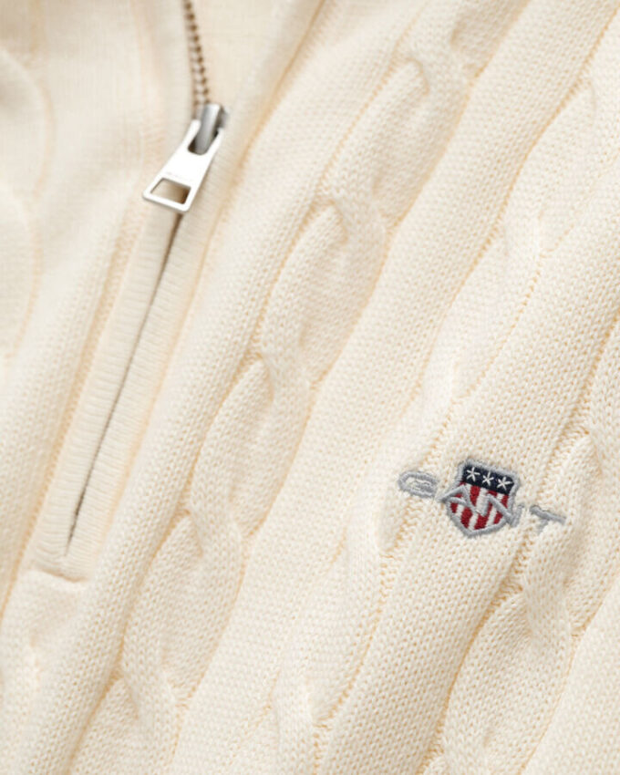 Cotton Cable Knit Half-Zip Sweater Cotton Cable Knit Half-Zip Sweater