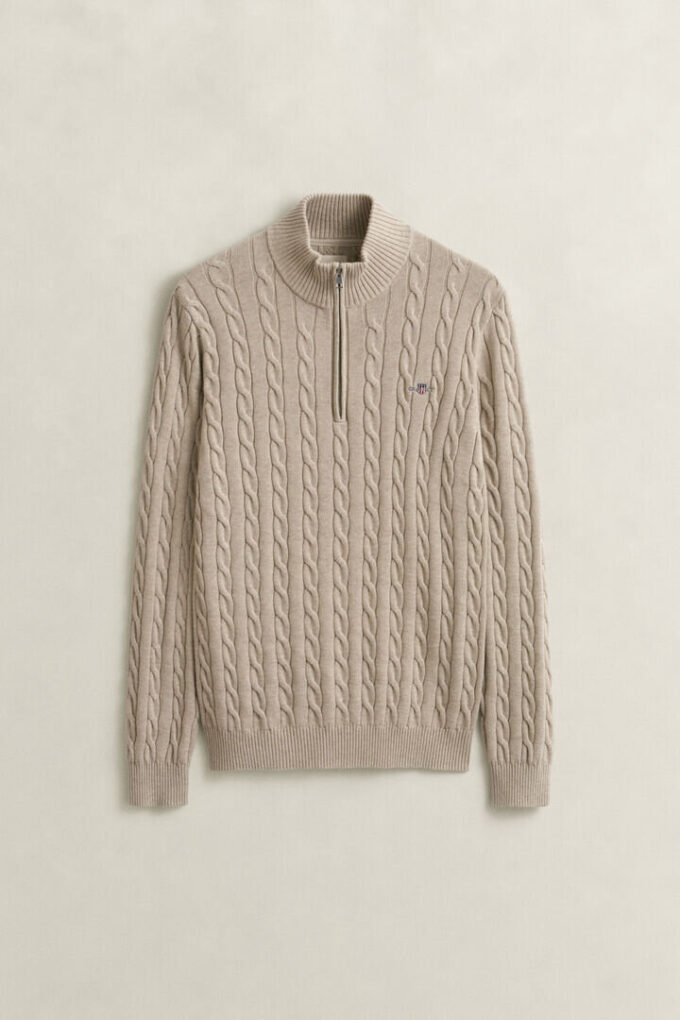 Cotton Cable Knit Half-Zip Sweater Cotton Cable Knit Half-Zip Sweater