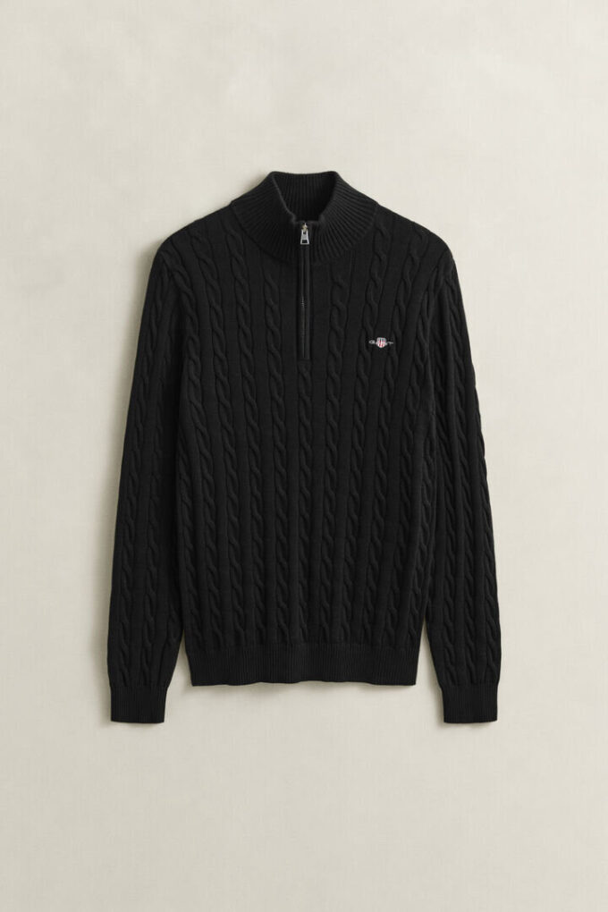 Cotton Cable Knit Half-Zip Sweater Cotton Cable Knit Half-Zip Sweater