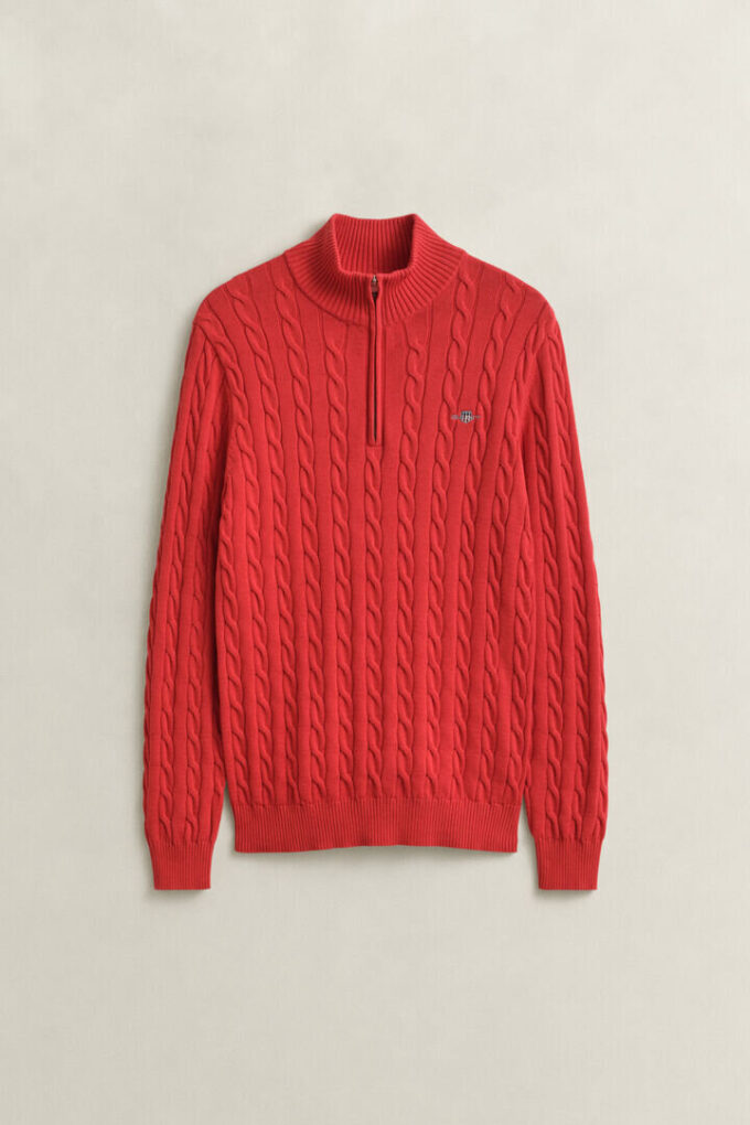 Cotton Cable Knit Half-Zip Sweater Cotton Cable Knit Half-Zip Sweater