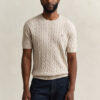 Cotton Cable Knit Short Sleeve Sweater Cotton Cable Knit Short Sleeve Sweater