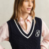Cotton Cable Knit Vest Cotton Cable Knit Vest