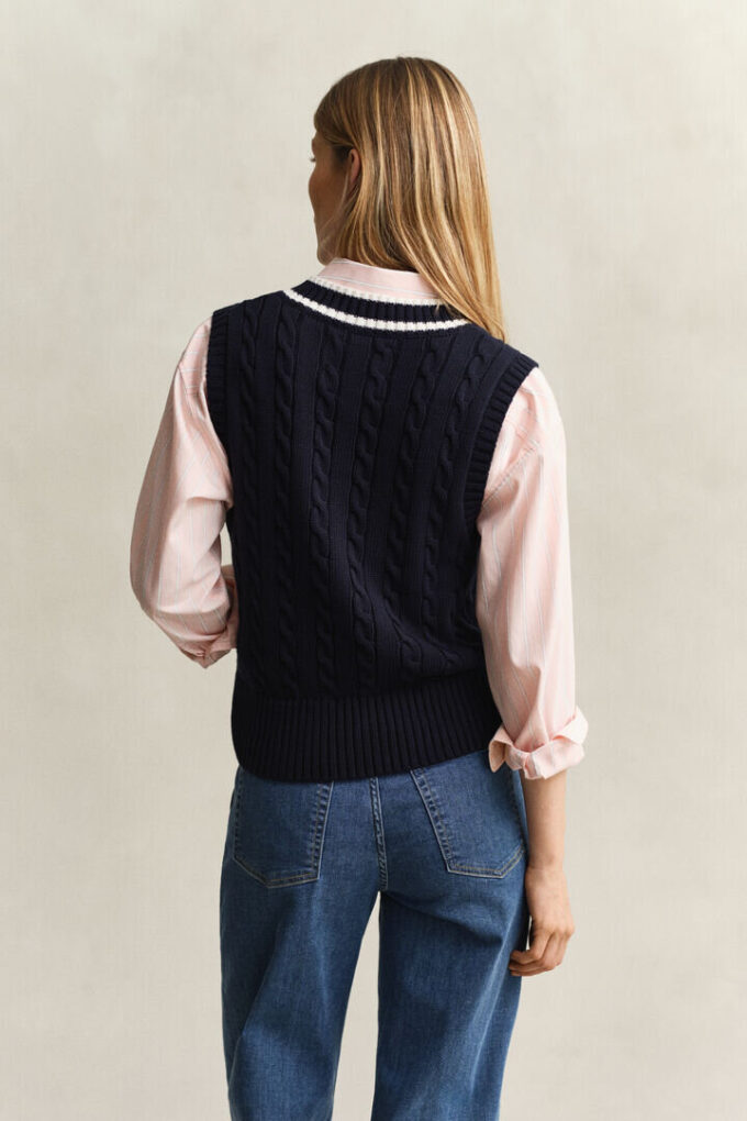 Cotton Cable Knit Vest Cotton Cable Knit Vest