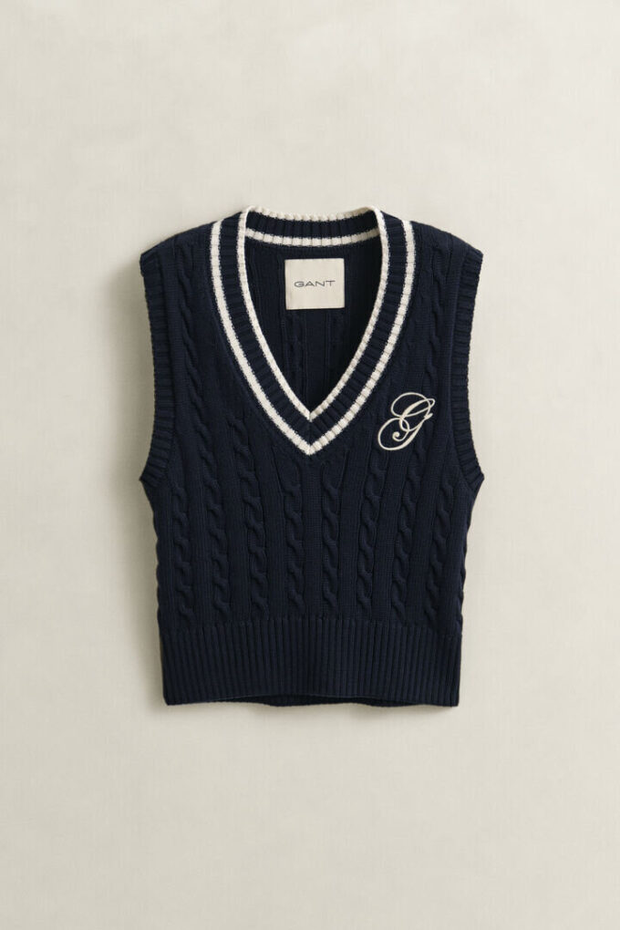 Cotton Cable Knit Vest Cotton Cable Knit Vest