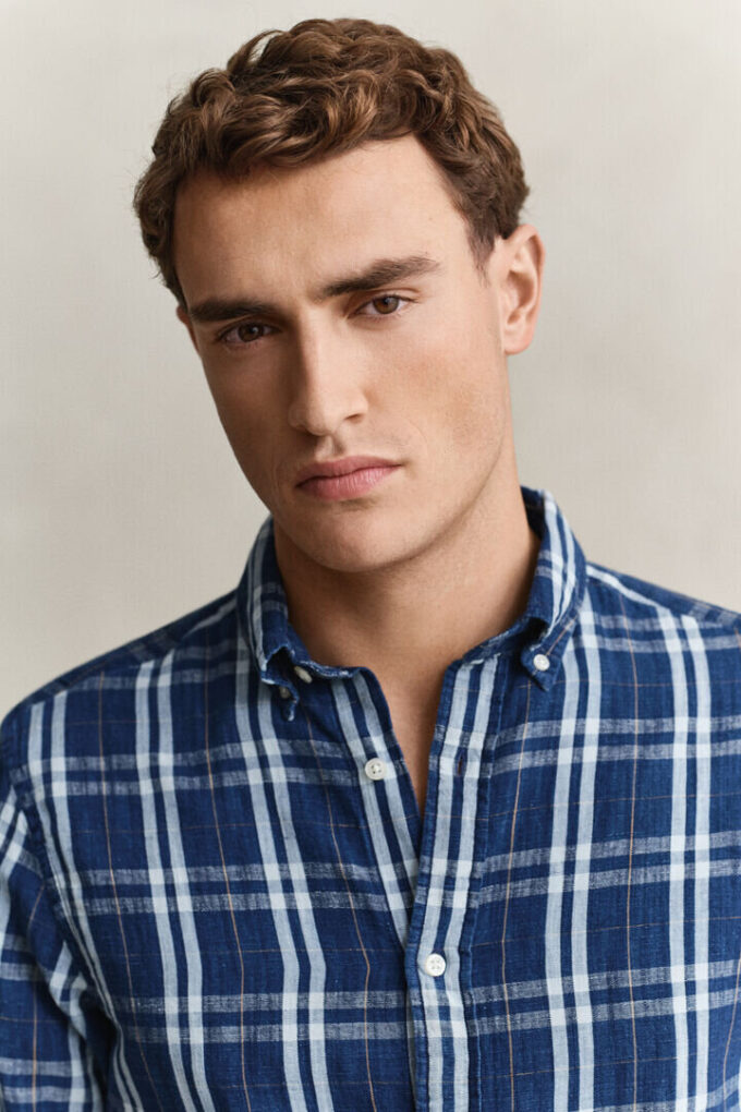 Cotton Linen Checked Shirt Cotton Linen Checked Shirt