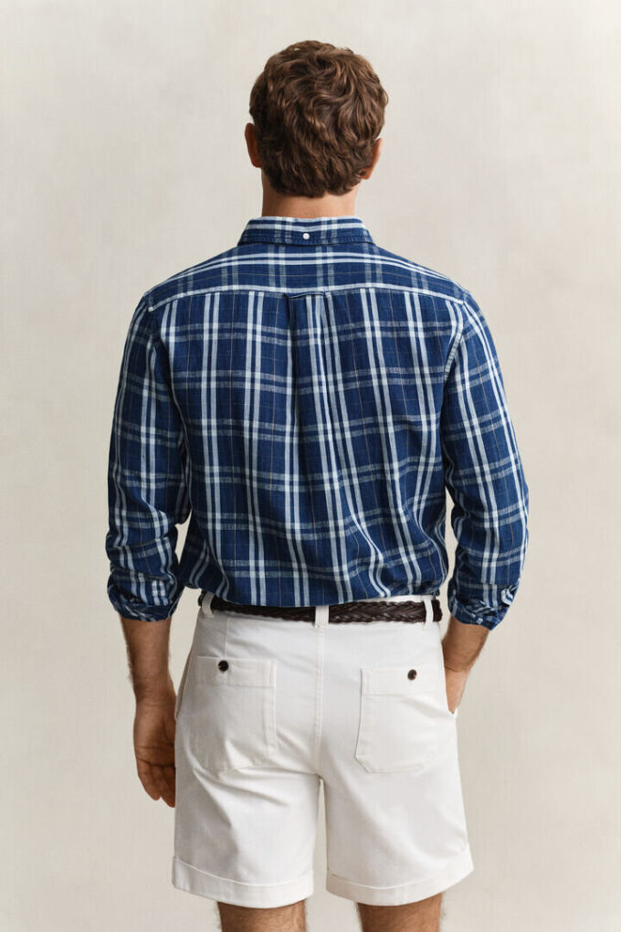 Cotton Linen Checked Shirt Cotton Linen Checked Shirt