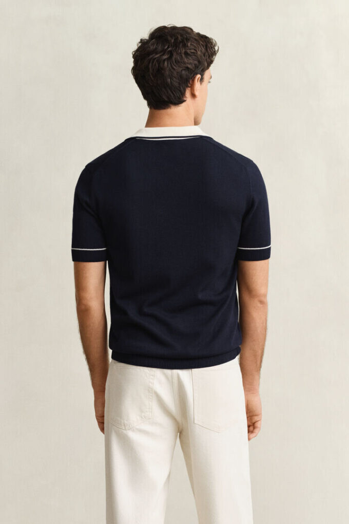 Cotton Modal Polo Sweater Cotton Modal Polo Sweater