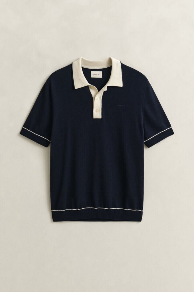Cotton Modal Polo Sweater Cotton Modal Polo Sweater