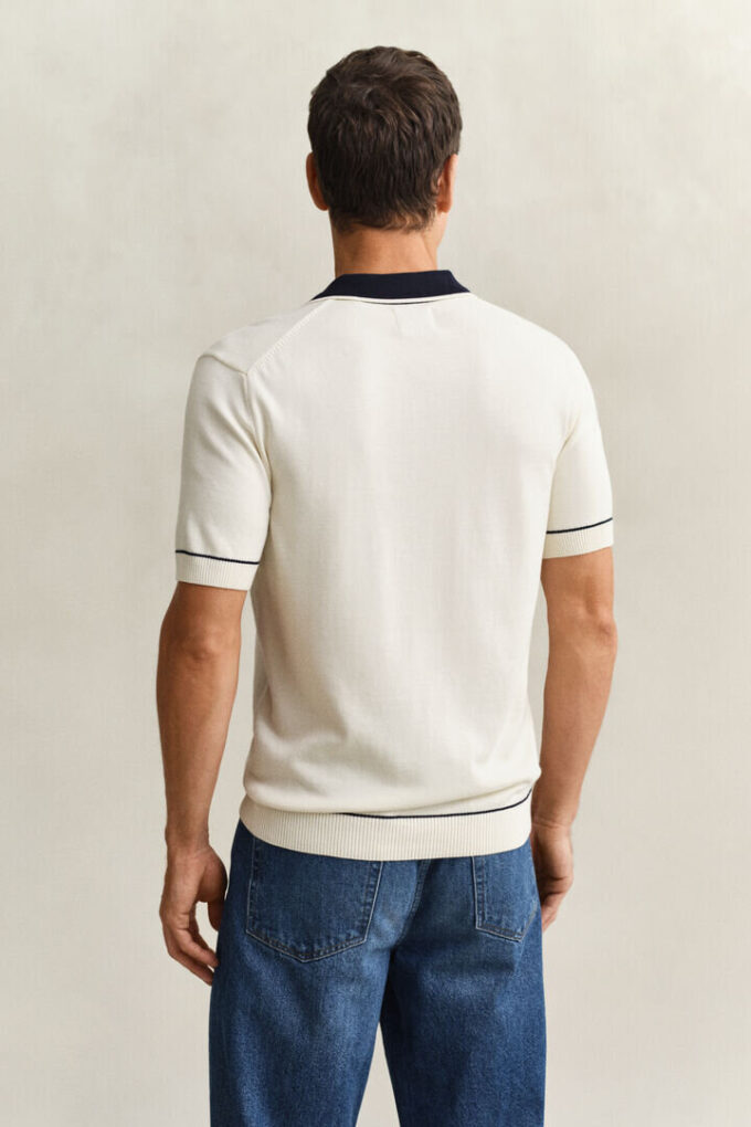 Cotton Modal Polo Sweater Cotton Modal Polo Sweater