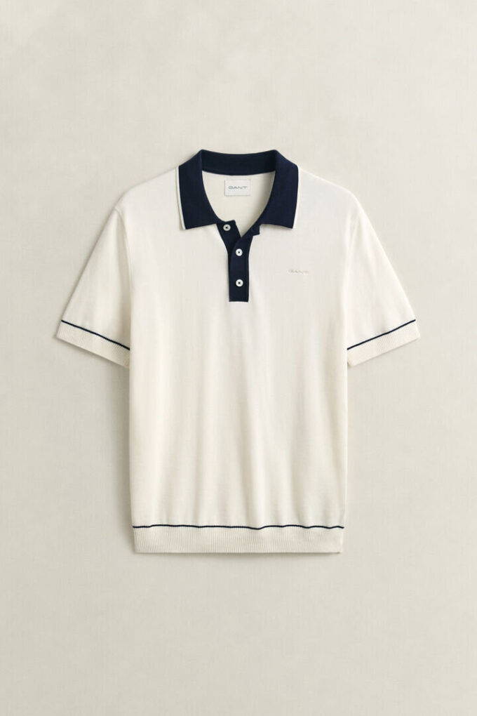 Cotton Modal Polo Sweater Cotton Modal Polo Sweater