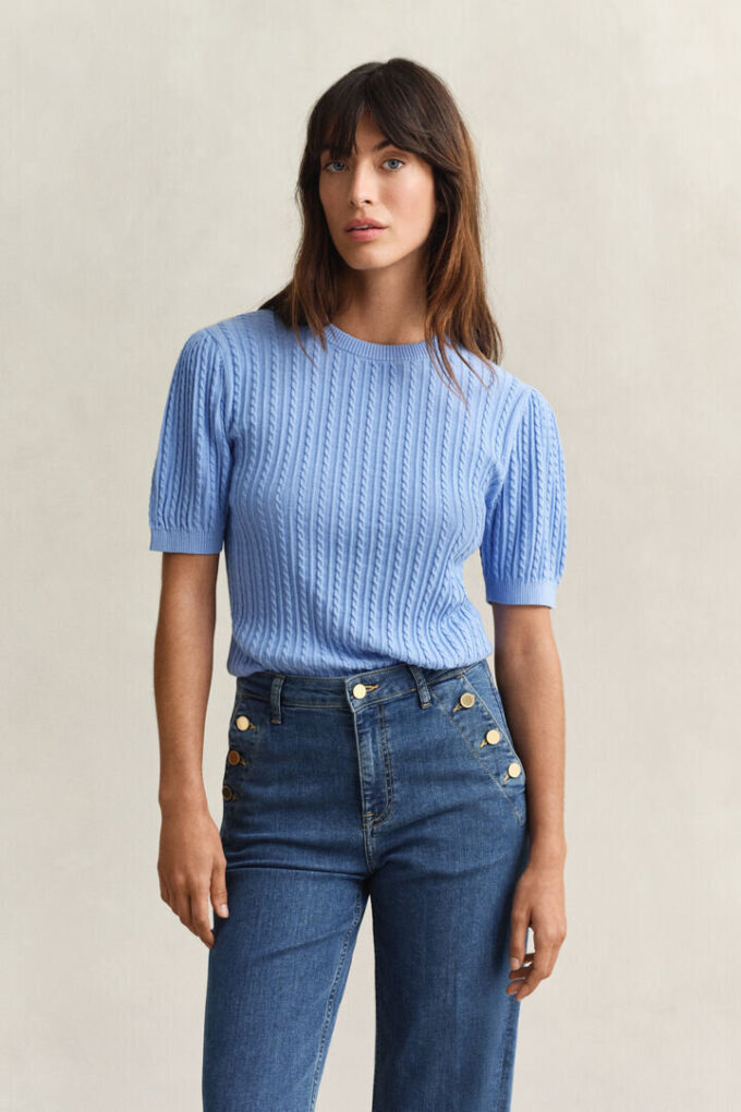 Cotton Short Sleeve Sweater Cotton Short Sleeve Sweater