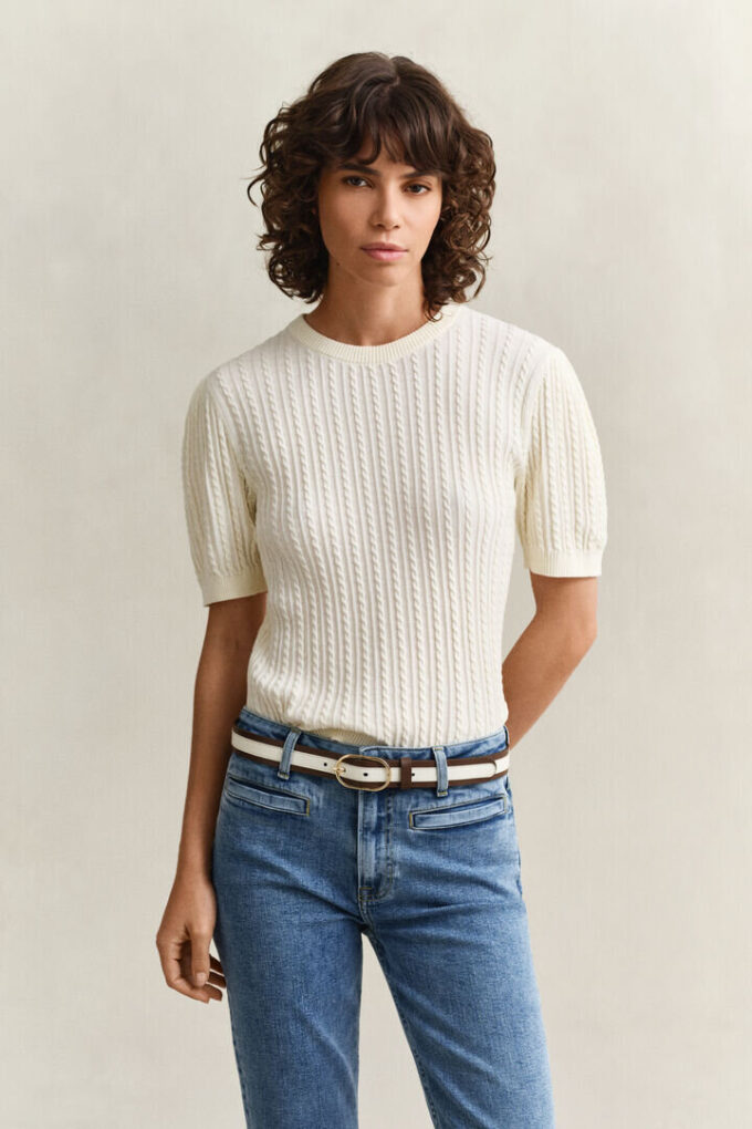 Cotton Short Sleeve Sweater Cotton Short Sleeve Sweater
