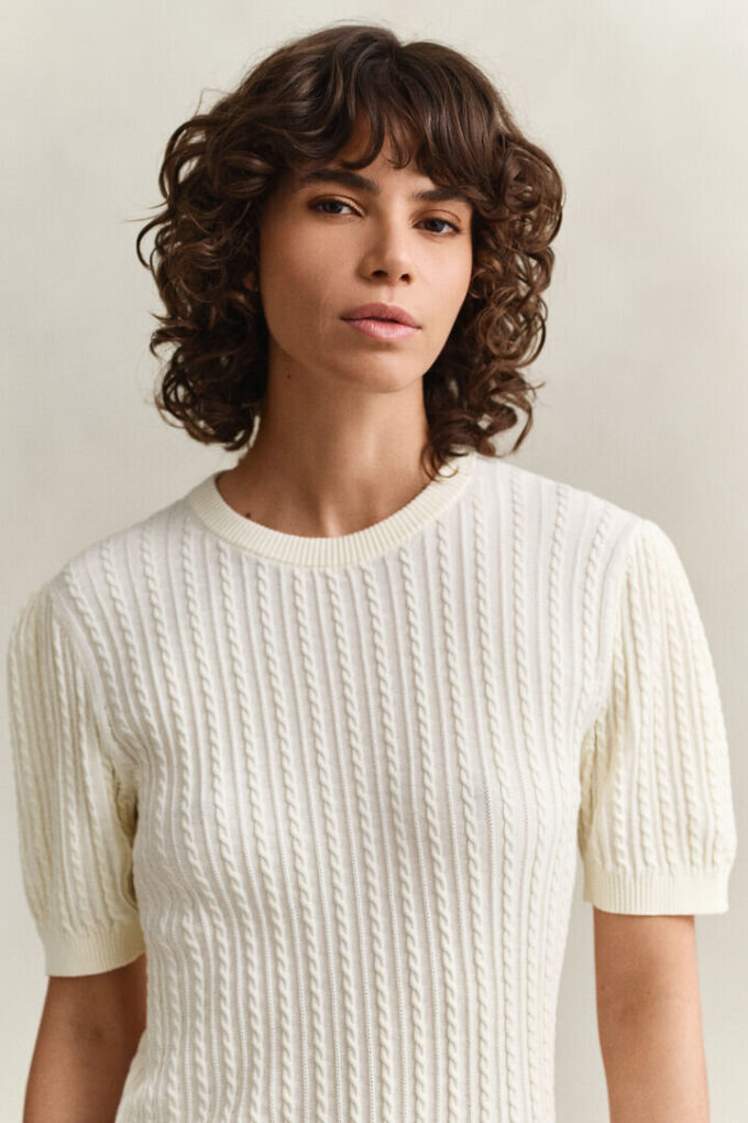 Cotton Short Sleeve Sweater Cotton Short Sleeve Sweater