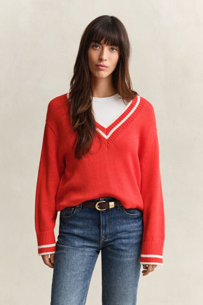 Cotton V-Neck Sweater Cotton V-Neck Sweater