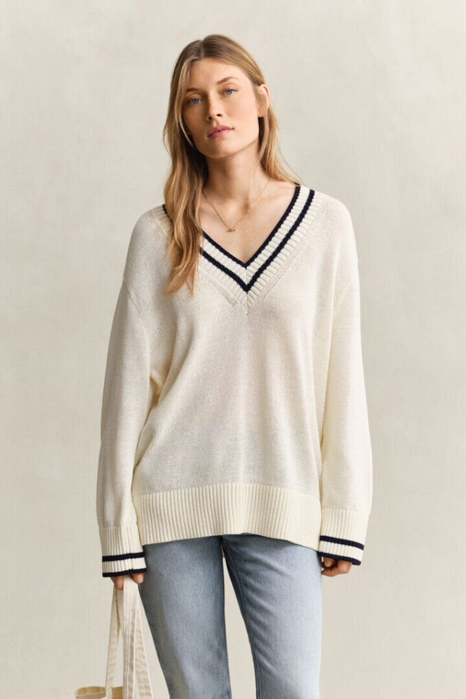 Cotton V-Neck Sweater Cotton V-Neck Sweater