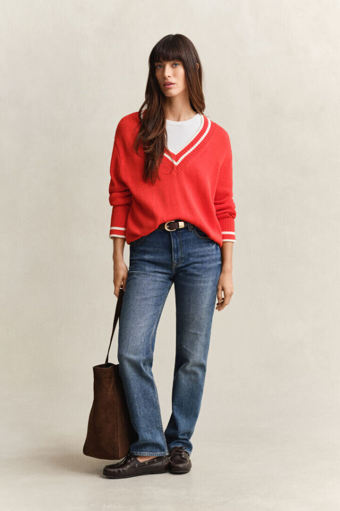 Cotton V-Neck Sweater Cotton V-Neck Sweater