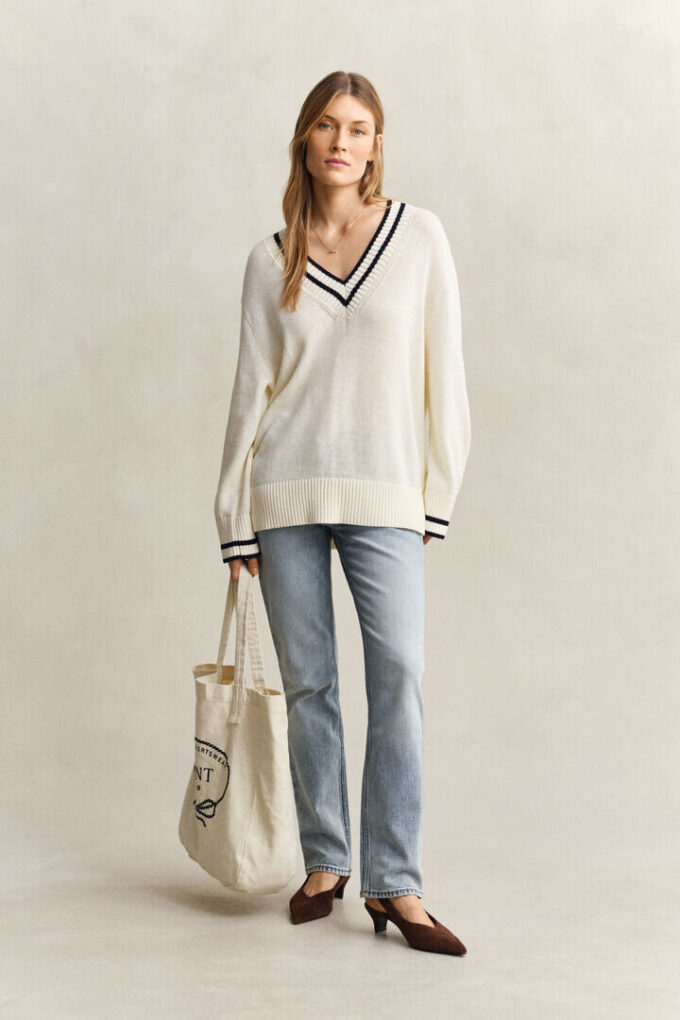 Cotton V-Neck Sweater Cotton V-Neck Sweater