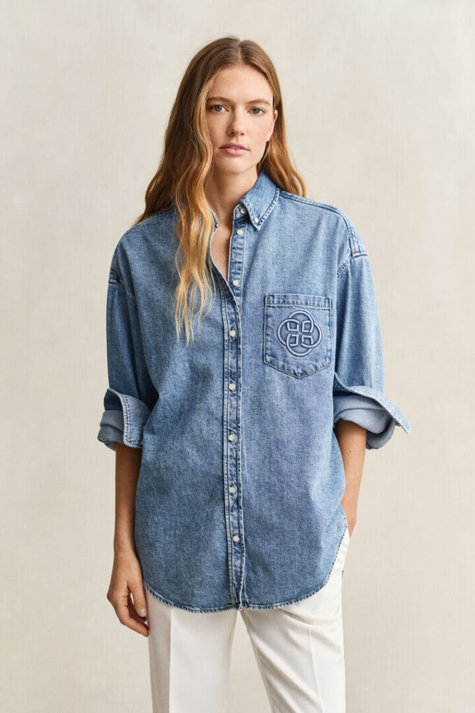 Embroidered Denim Shirt Embroidered Denim Shirt