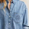 Embroidered Denim Shirt Embroidered Denim Shirt