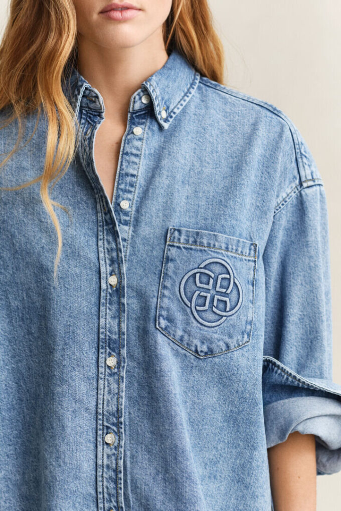 Embroidered Denim Shirt Embroidered Denim Shirt