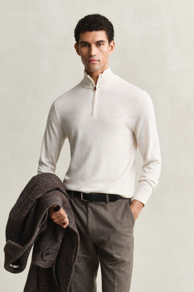 Extra Fine Merino Wool Half-Zip Sweater Extra Fine Merino Wool Half-Zip Sweater