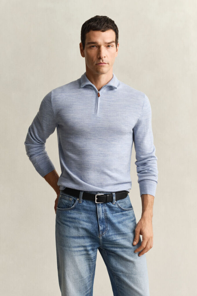 Extra Fine Merino Wool Half-Zip Sweater Extra Fine Merino Wool Half-Zip Sweater