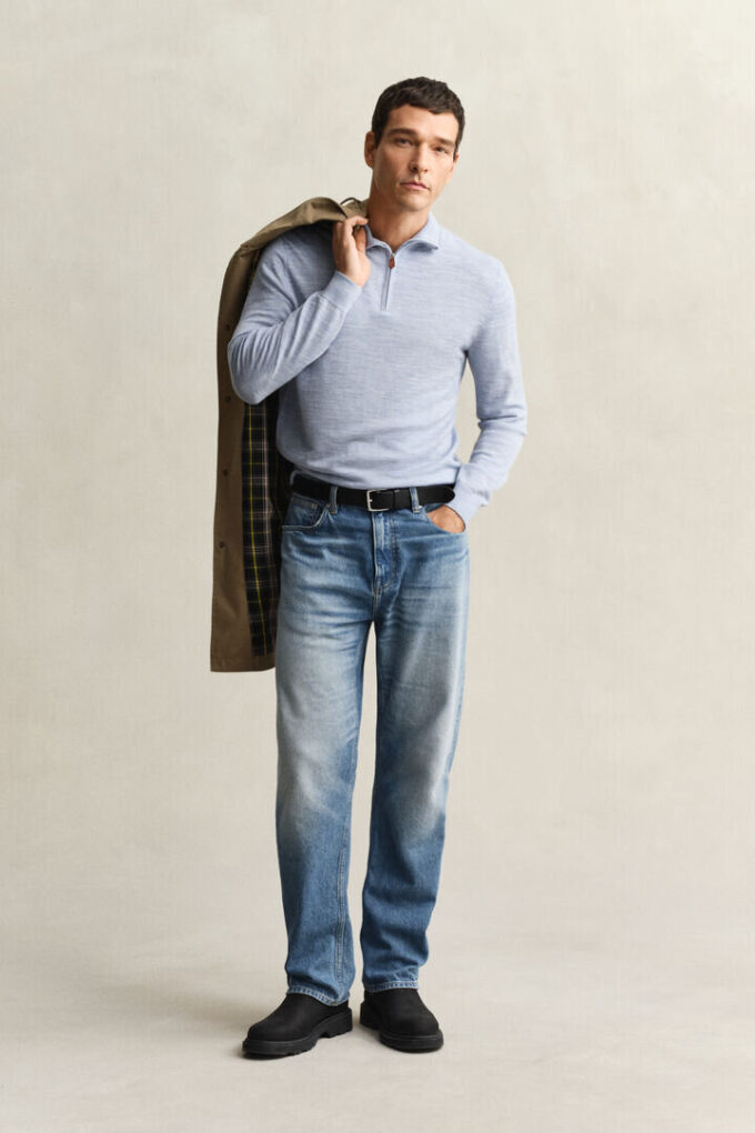 Extra Fine Merino Wool Half-Zip Sweater Extra Fine Merino Wool Half-Zip Sweater