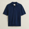 Extra Fine Merino Wool Short Sleeve Polo Sweater Extra Fine Merino Wool Short Sleeve Polo Sweater