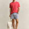 Fitted Seersucker Swim Shorts