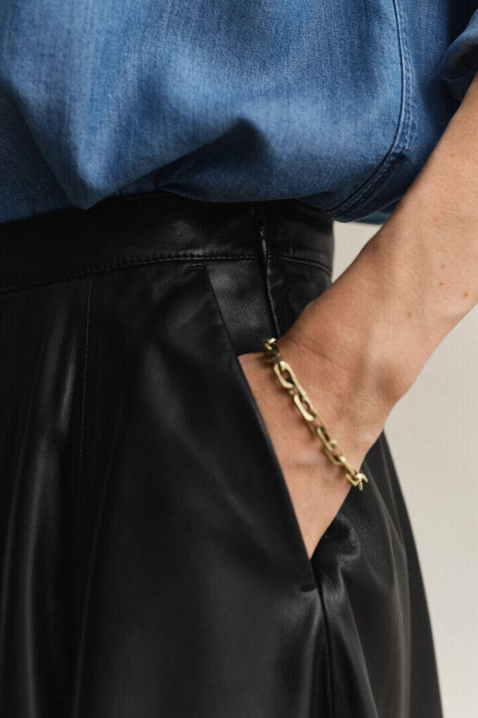 Flared Leather Skirt Flared Leather Skirt