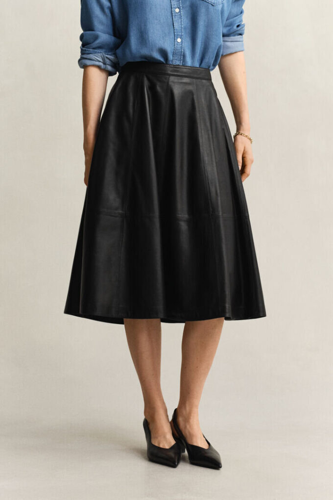 Flared Leather Skirt Flared Leather Skirt