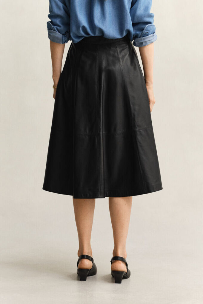 Flared Leather Skirt Flared Leather Skirt