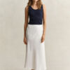 Flared Linen Blend Skirt Flared Linen Blend Skirt