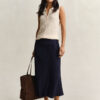Flared Linen Blend Skirt Flared Linen Blend Skirt