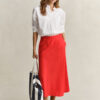 Flared Linen Blend Skirt Flared Linen Blend Skirt