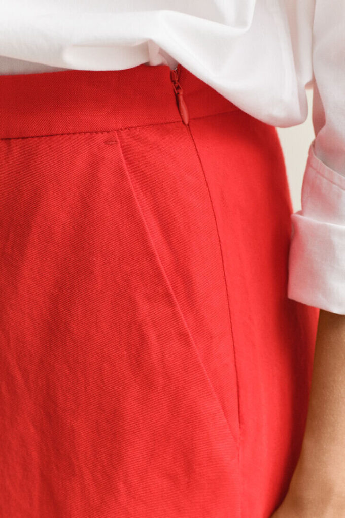 Flared Linen Blend Skirt Flared Linen Blend Skirt