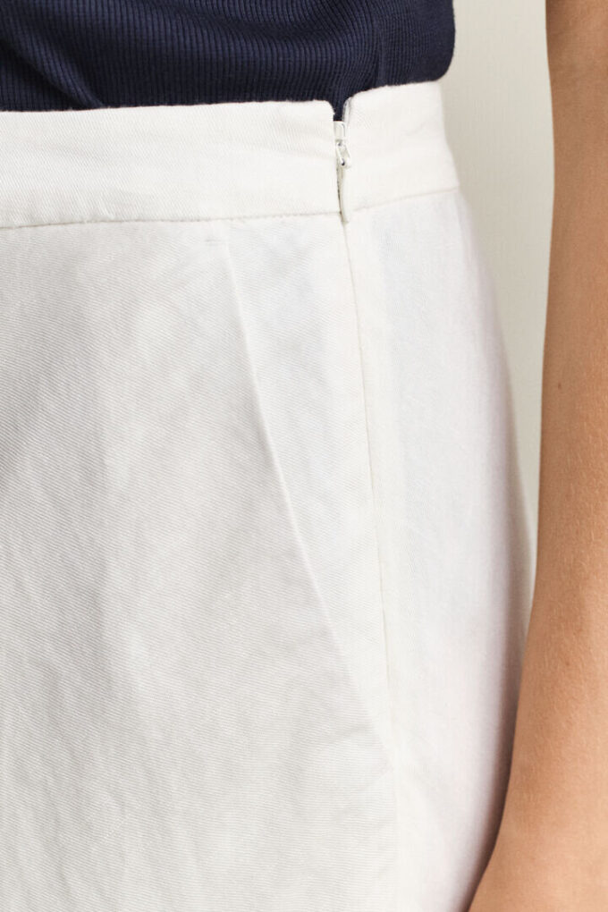 Flared Linen Blend Skirt Flared Linen Blend Skirt