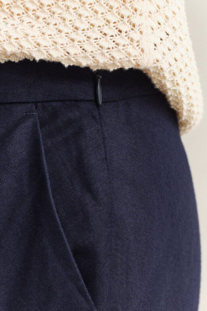 Flared Linen Blend Skirt Flared Linen Blend Skirt