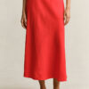 Flared Linen Blend Skirt Flared Linen Blend Skirt