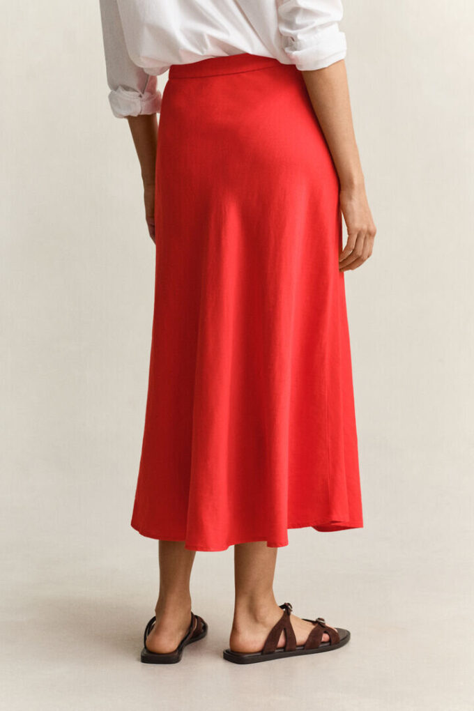 Flared Linen Blend Skirt Flared Linen Blend Skirt