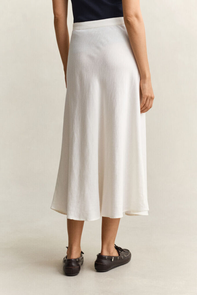 Flared Linen Blend Skirt Flared Linen Blend Skirt