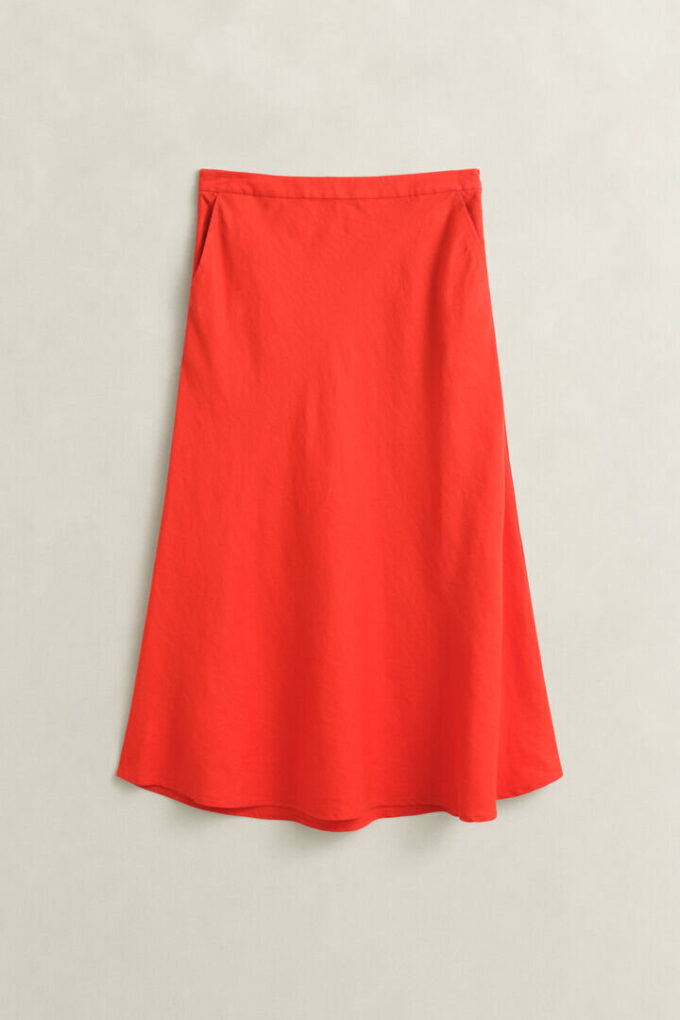 Flared Linen Blend Skirt Flared Linen Blend Skirt